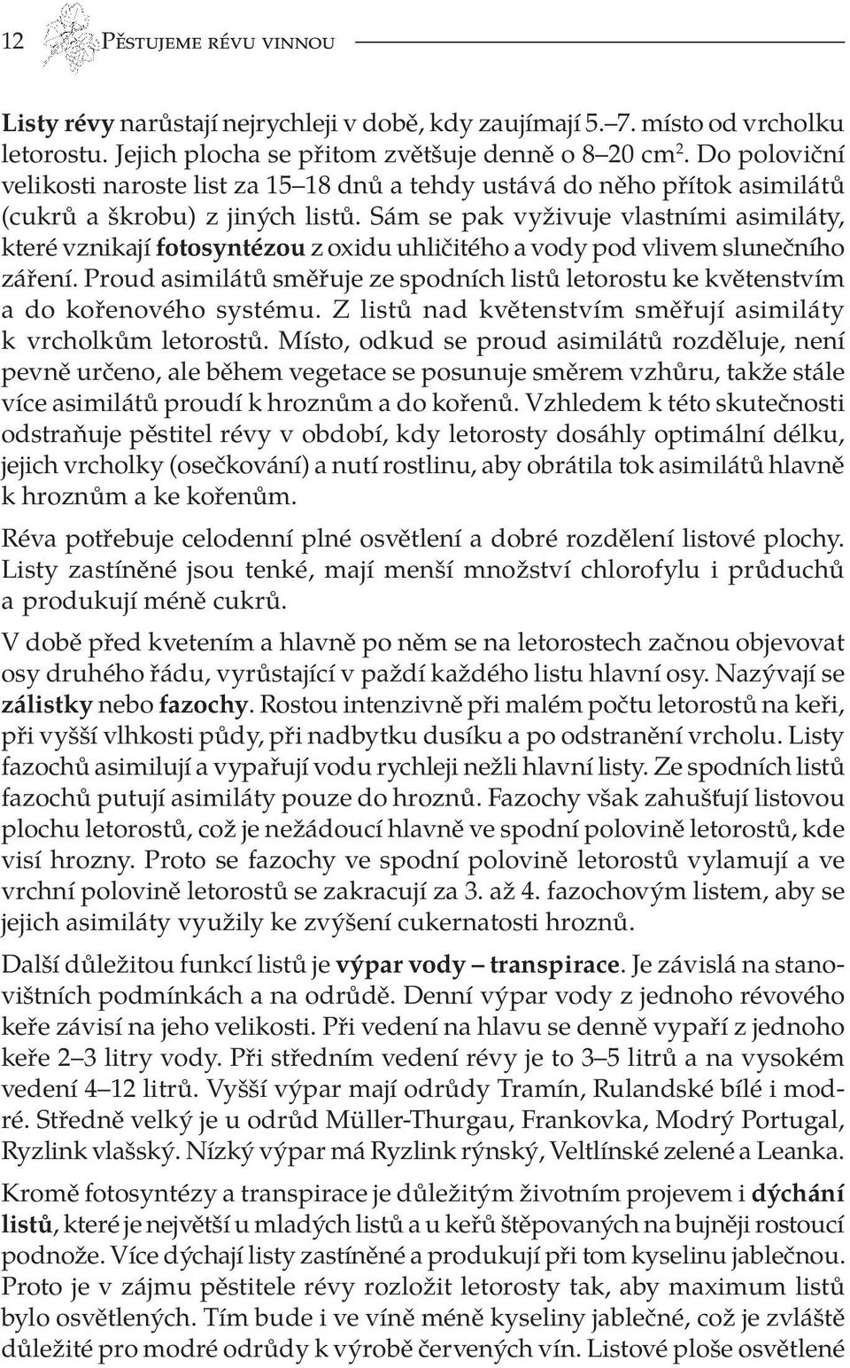 Sám se pak vyživuje vlastními asimiláty, které vznikají fotosyntézou z oxidu uhličitého a vody pod vlivem slunečního záření.