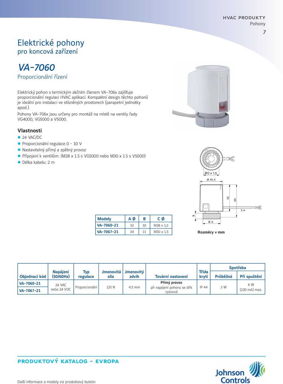 Vlastnosti 24 VAC/DC Proporcionální regulace 0-10 V Nastavitelný přímý a zpětný provoz Připojení k ventilům: (M28 x 1.5 s VG5000 nebo M30 x 1.