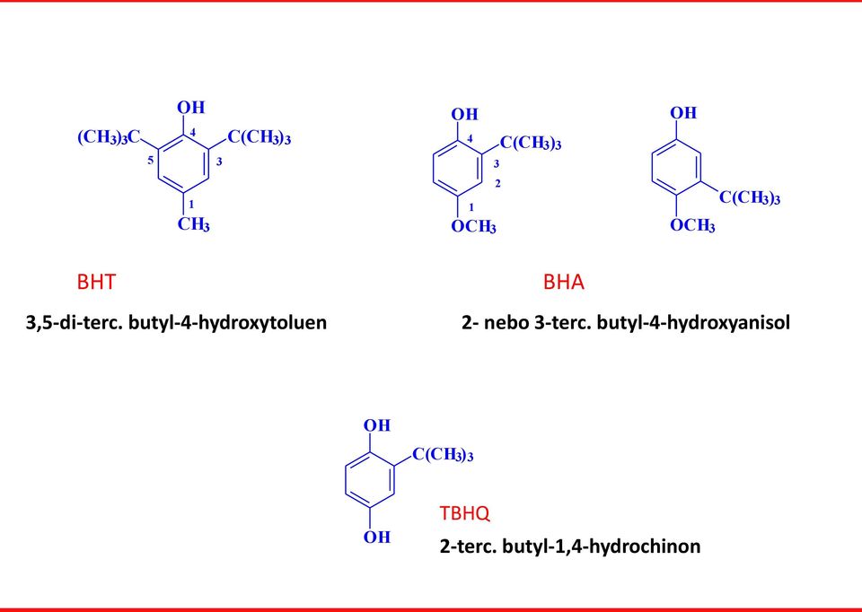 butyl-4-hydroxytoluen BHA 2- nebo 3-terc.
