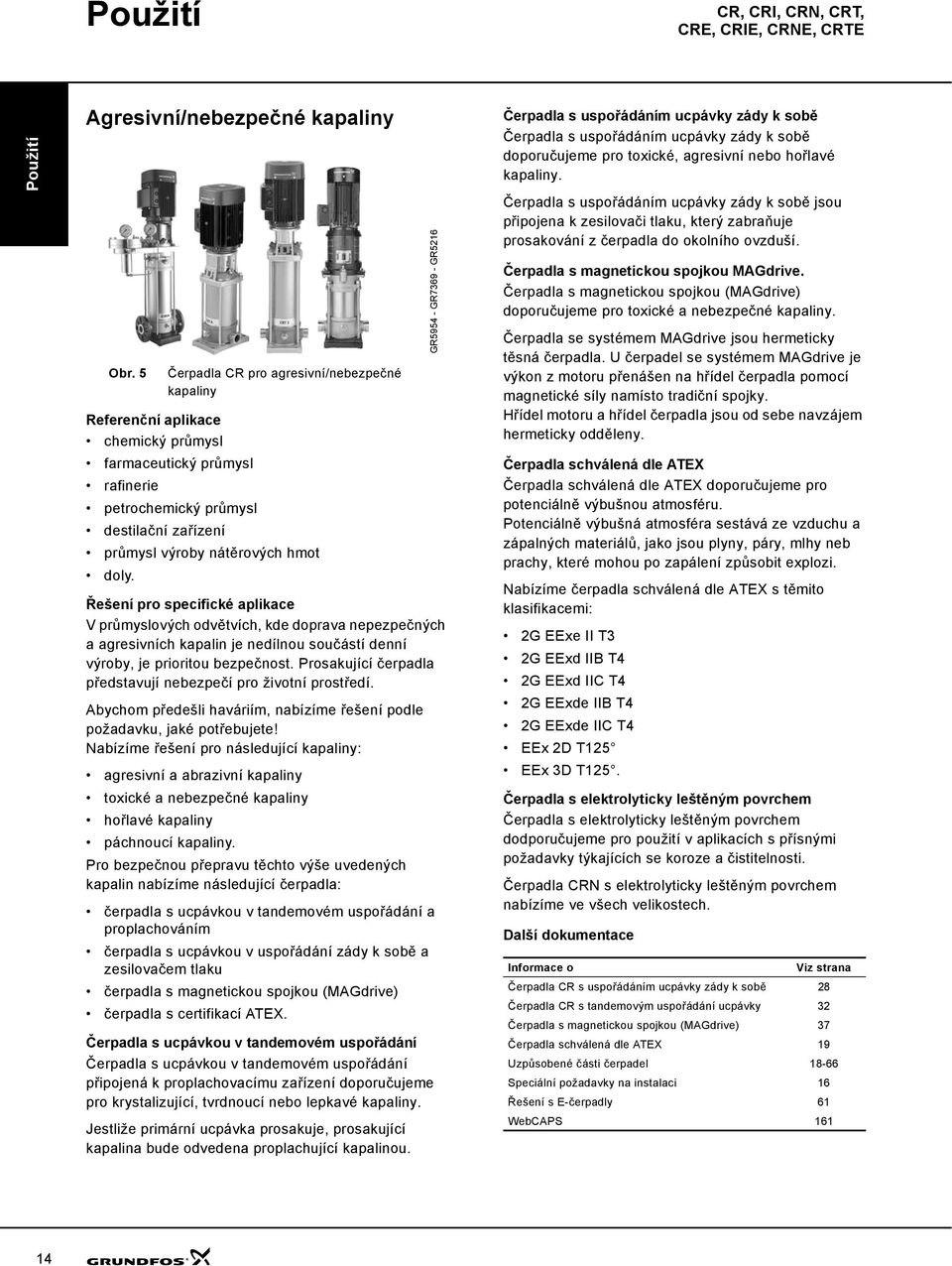 Řešení pro specifické aplikace V průmyslových odvětvích, kde doprava nepezpečných a agresivních kapalin je nedílnou součástí denní výroby, je prioritou bezpečnost.