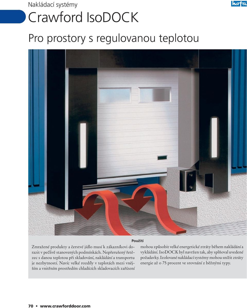 Navíc velké rozdíly v teplotách mezi vnějším a vnitřním prostředím chladících skladovacích zařízení Použití mohou způsobit velké energetické ztráty během