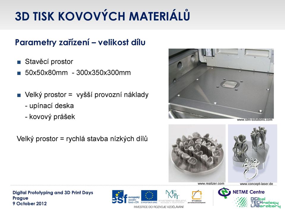 deska - kovový prášek www.slm-solutions.