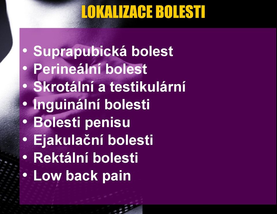 testikulární Inguinální bolesti Bolesti