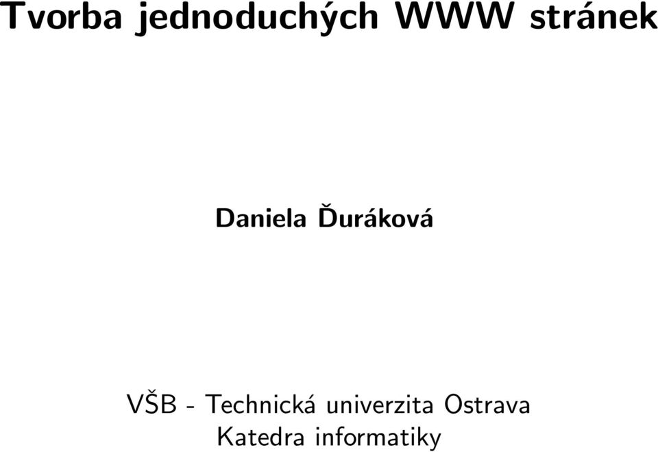 VŠB- Technická univerzita