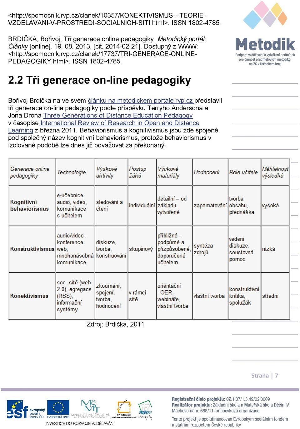 cz p edstavil t i generace on-line pedagogiky podle p ísp vku Terryho Andersona a Jona Drona Three Generations of Distance Education Pedagogy v asopise International Review of Research in Open and