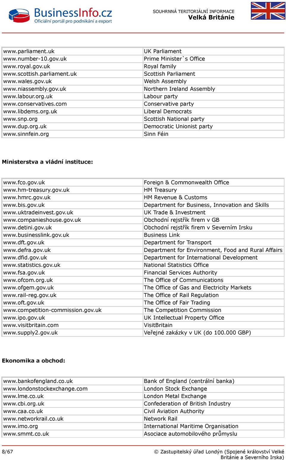 org UK Parliament Prime Minister`s Office Royal family Scottish Parliament Welsh Assembly Northern Ireland Assembly Labour party Conservative party Liberal Democrats Scottish National party