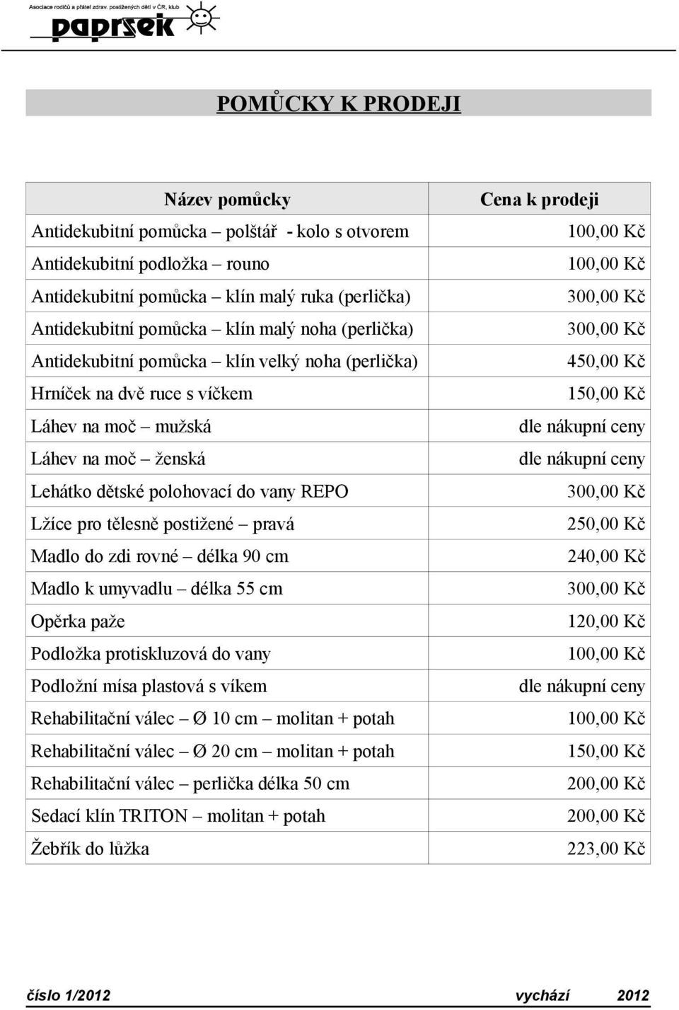 Láhev na moč ženská dle nákupní ceny Lehátko dětské polohovací do vany REPO 300,00 Kč Lžíce pro tělesně postižené pravá 250,00 Kč Madlo do zdi rovné délka 90 cm 240,00 Kč Madlo k umyvadlu délka 55 cm