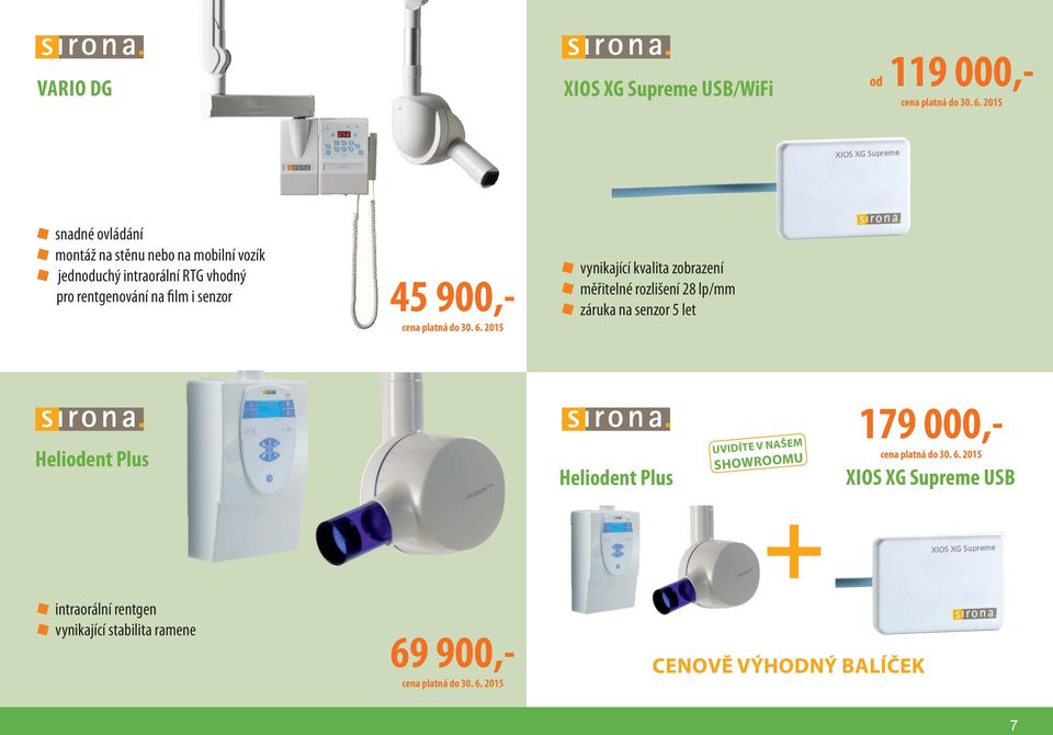 zobrazení měřitelné rozlišení 28 lp/mm záruka na senzor 5 let Heliodent Plus Heliodent Plus 179