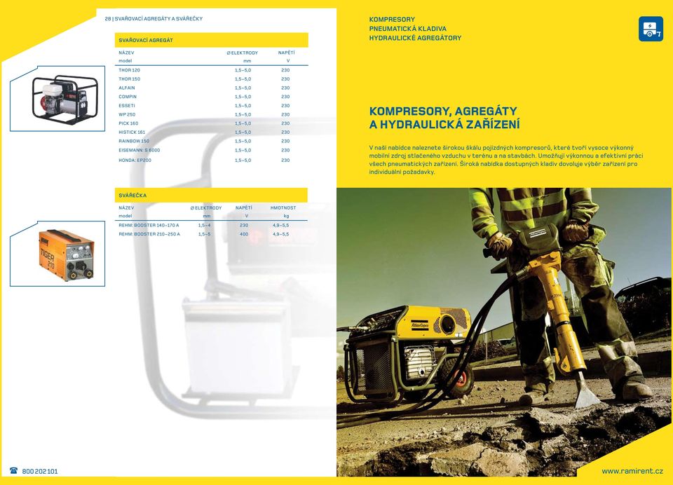 zařízení V naší nabídce naleznete širokou škálu pojízdných kompresorů, které tvoří vysoce ný mobilní zdroj stlačeného vzduchu v terénu a na stavbách.