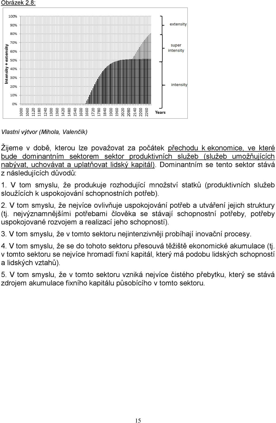 uchovávat a uplatňovat lidský kapitál). Dominantním se tento sektor stává z následujících důvodů: 1.