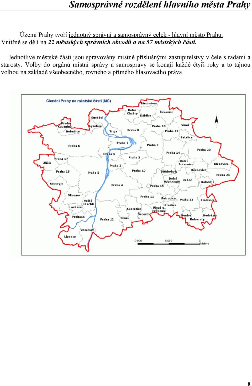 Jednotlivé městské části jsou spravovány místně příslušnými zastupitelstvy v čele s radami a starosty.