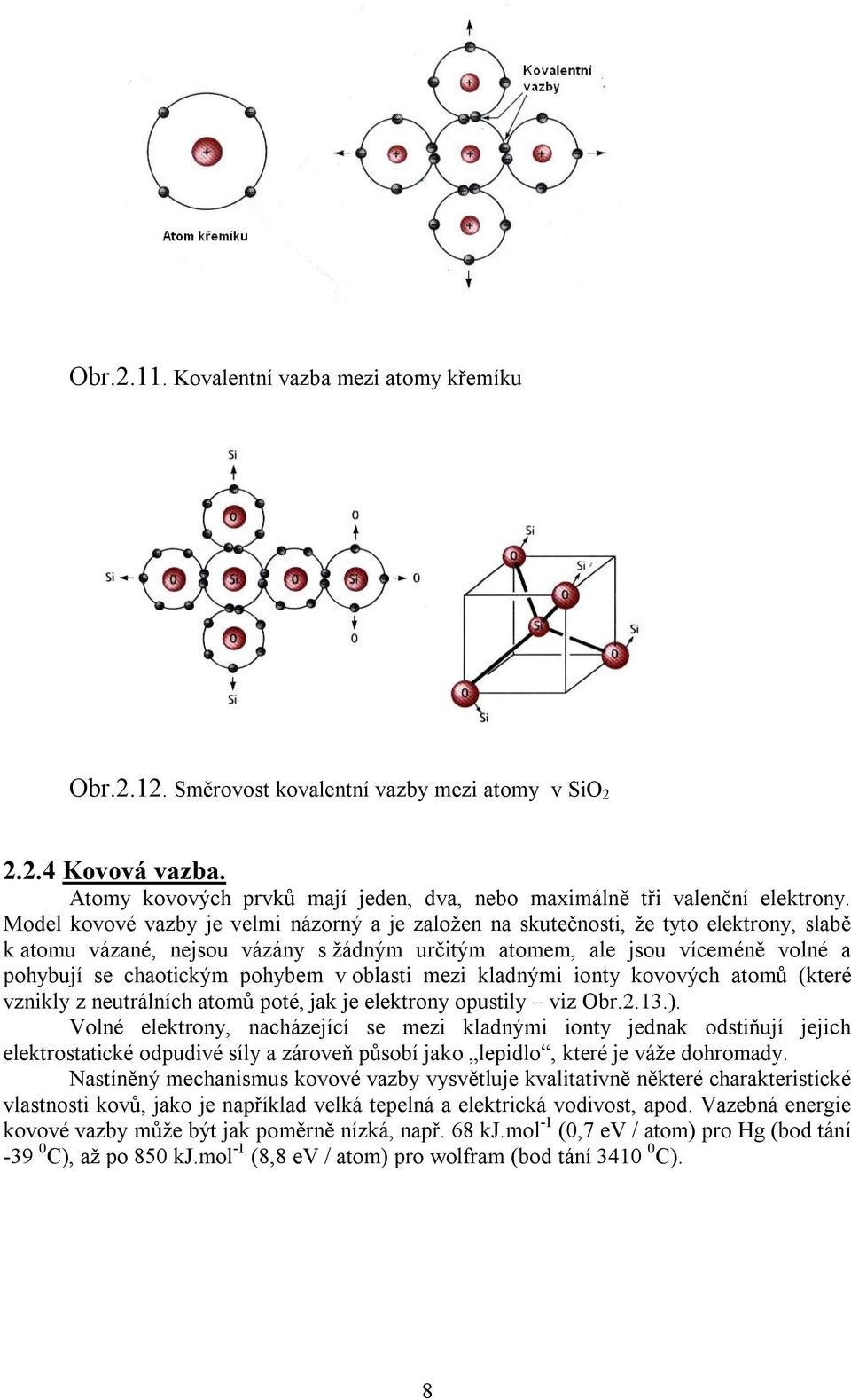 pohybem v oblasti mezi kladnými ionty kovových atomů (které vznikly z neutrálních atomů poté, jak je elektrony opustily viz Obr.2.13.).