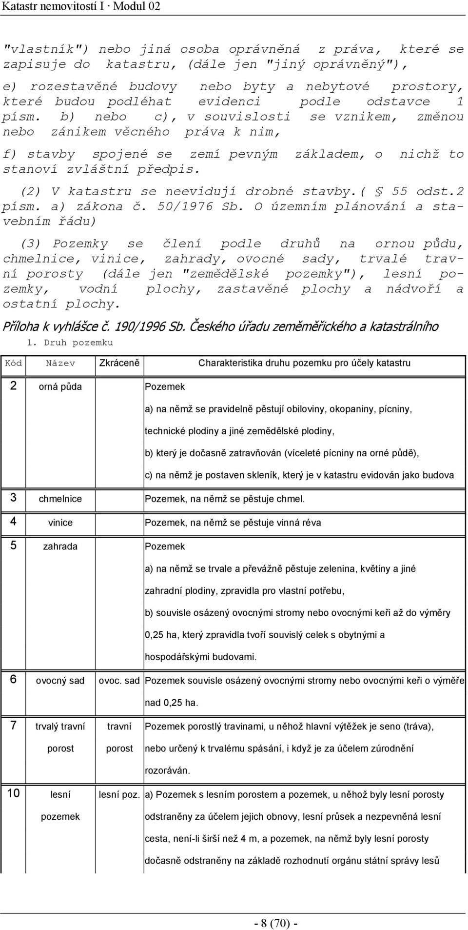 b) nebo c), v souvislosti se vznikem, změnou nebo zánikem věcného práva k nim, f) stavby spojené se zemí pevným základem, o nichž to stanoví zvláštní předpis.