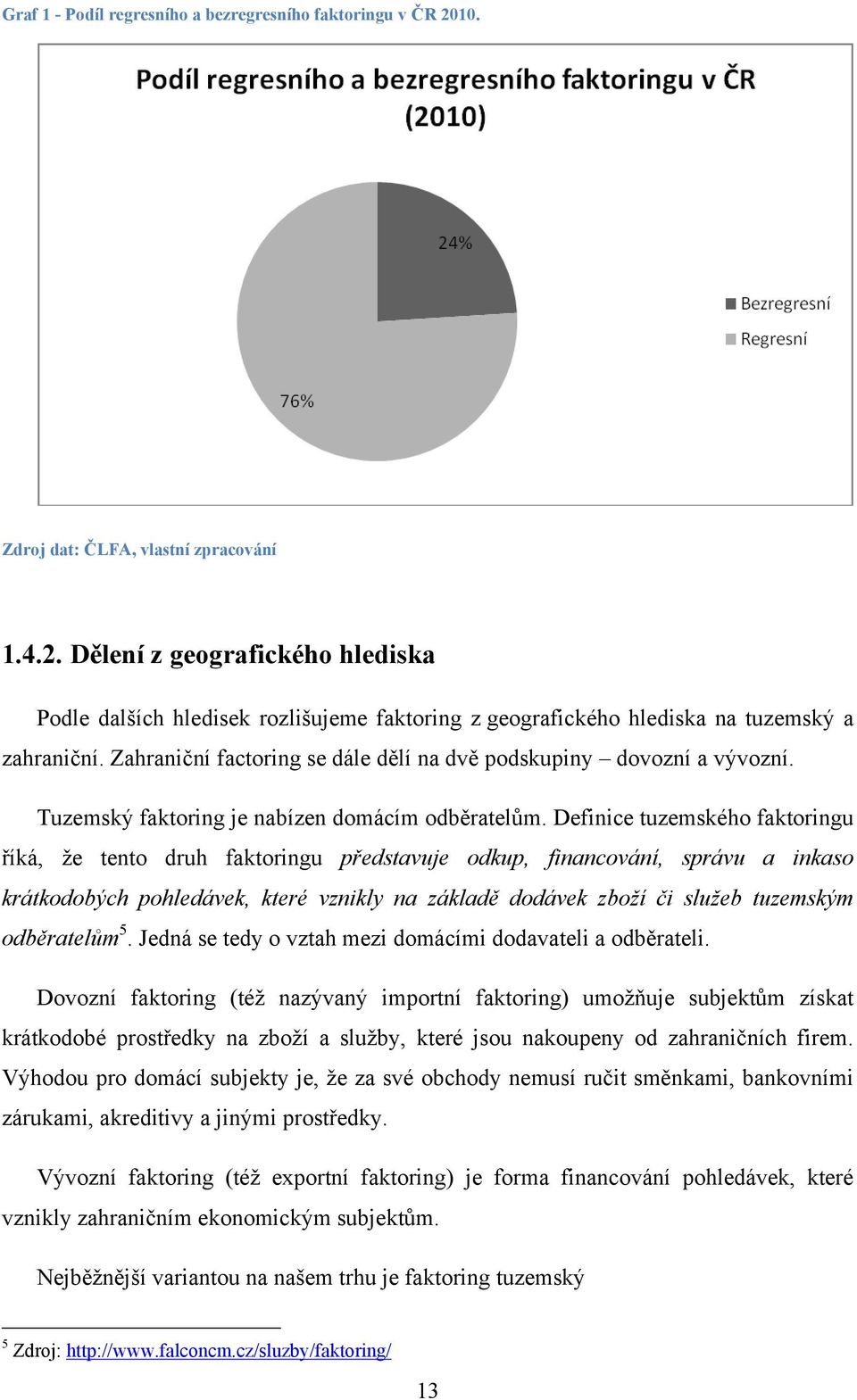 Definice tuzemského faktoringu říká, že tento druh faktoringu představuje odkup, financování, správu a inkaso krátkodobých pohledávek, které vznikly na základě dodávek zboží či služeb tuzemským