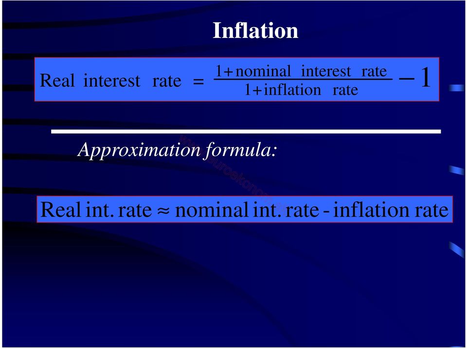 rate 1 Approximation formula: Real