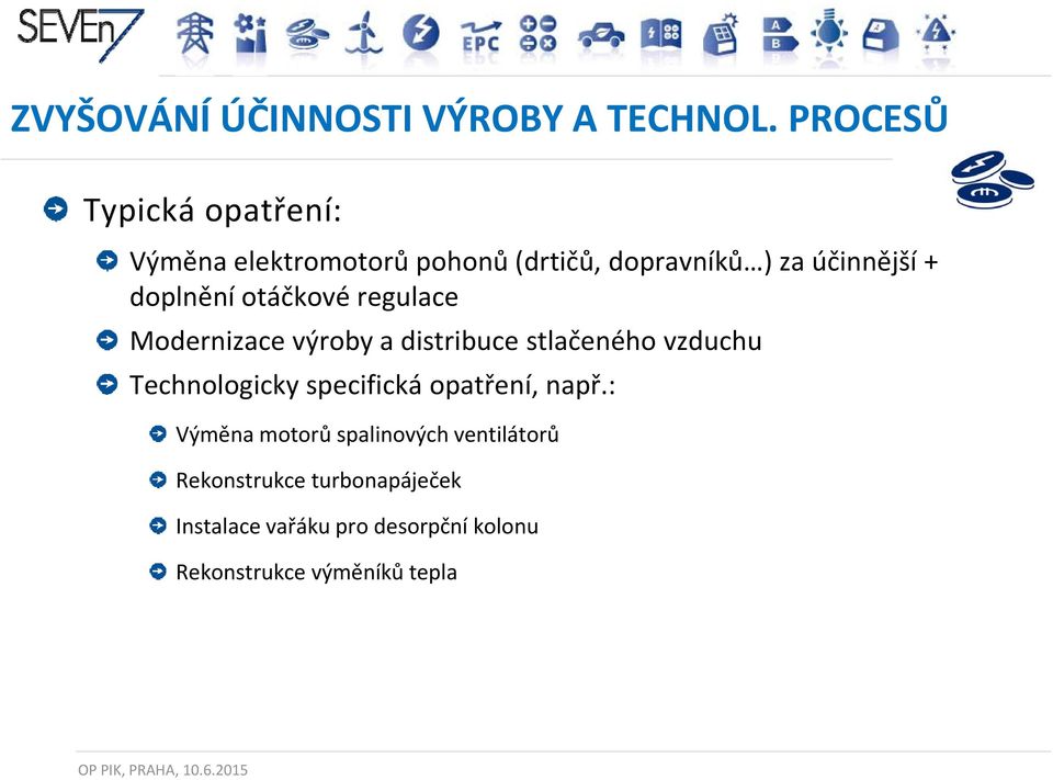 doplněníotáčkové otáčkové regulace Modernizace výroby a distribuce stlačeného vzduchu Technologicky