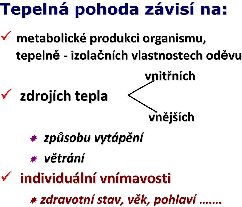 zdrojích tepla způsobu vytápění větrání vnitřních