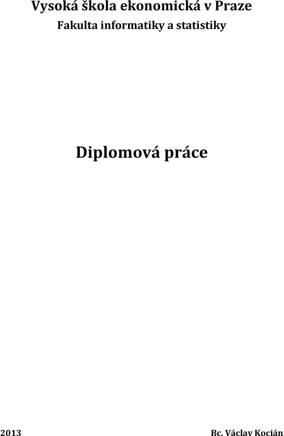 a statistiky Diplomová