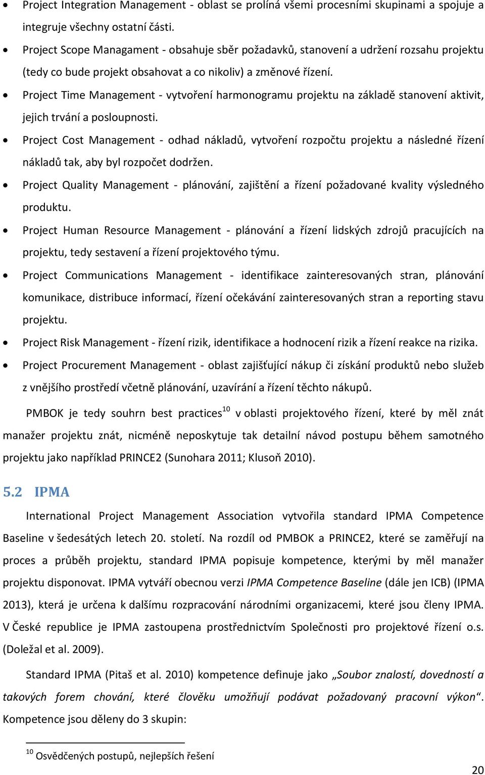 Project Time Management - vytvoření harmonogramu na základě stanovení aktivit, jejich trvání a posloupnosti.