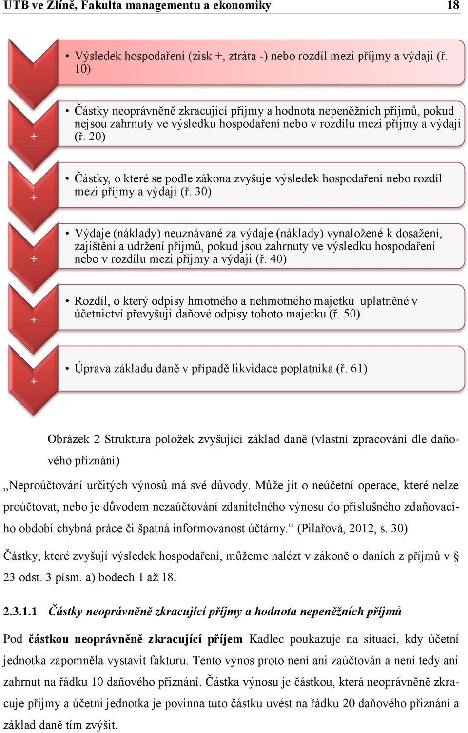 20) + Částky, o které se podle zákona zvyšuje výsledek hospodaření nebo rozdíl mezi příjmy a výdaji (ř.