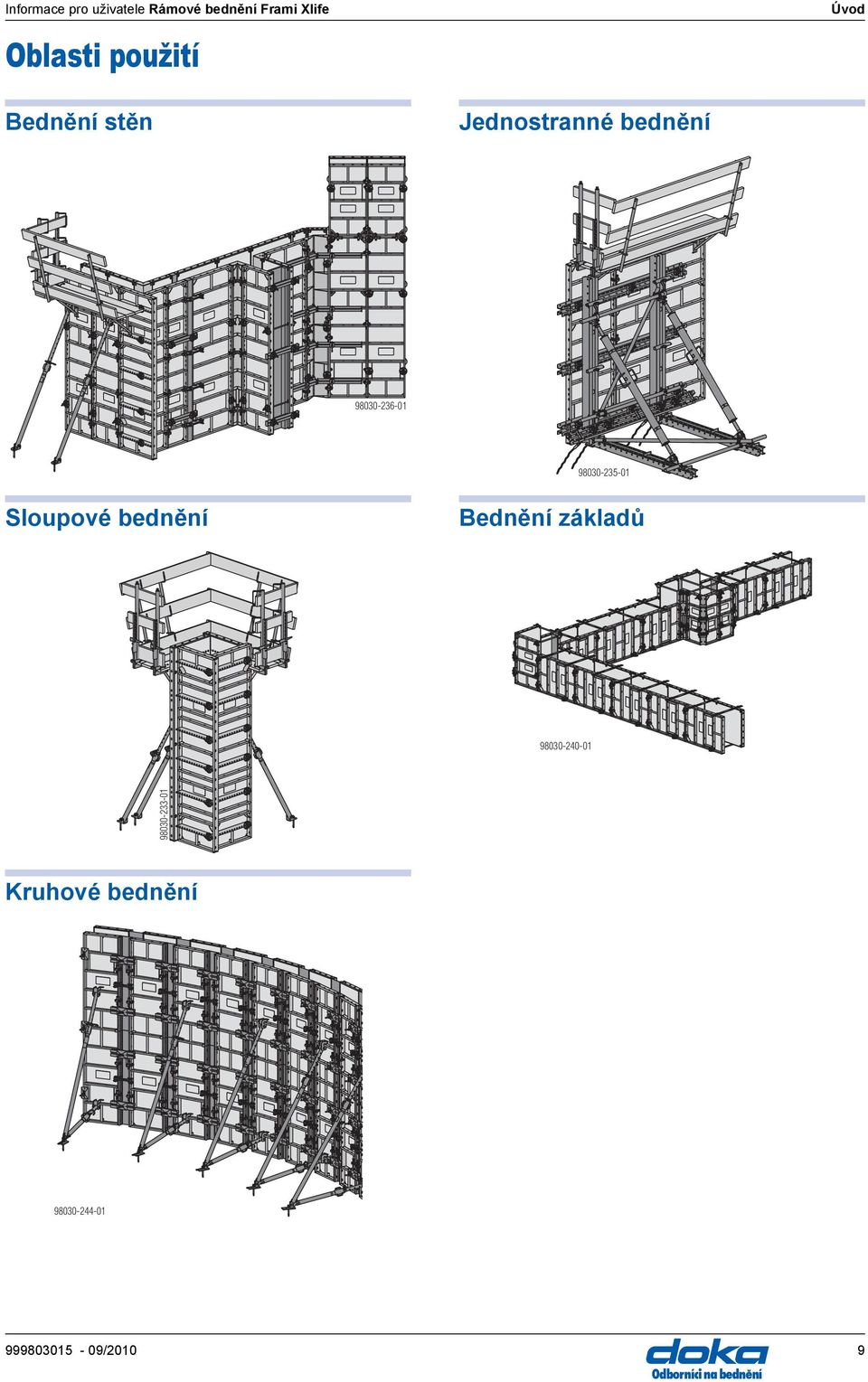 98030-235-01 Sloupové bednění ednění základů 98030-233-01