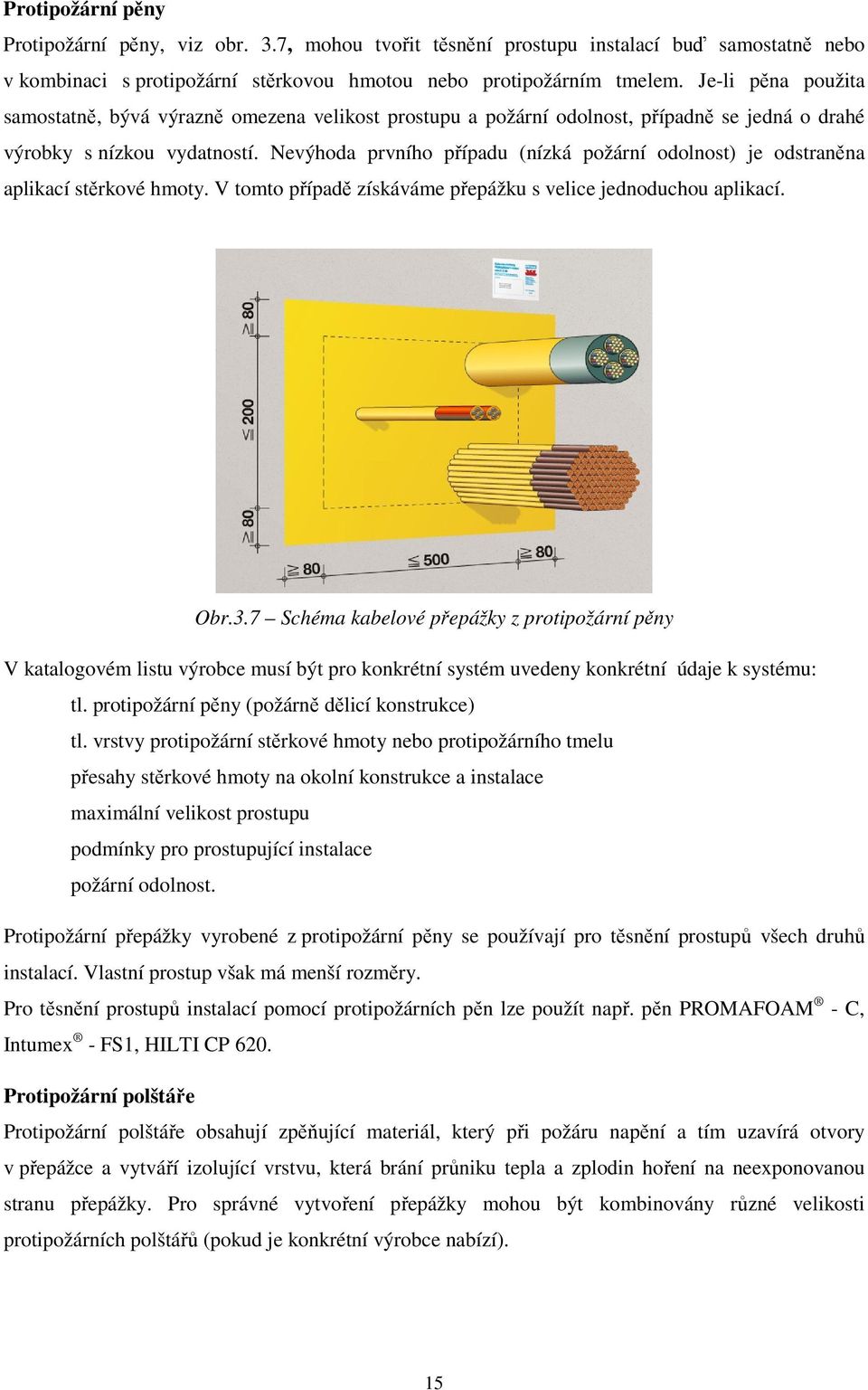 Nevýhoda prvního případu (nízká požární odolnost) je odstraněna aplikací stěrkové hmoty. V tomto případě získáváme přepážku s velice jednoduchou aplikací. Obr.3.