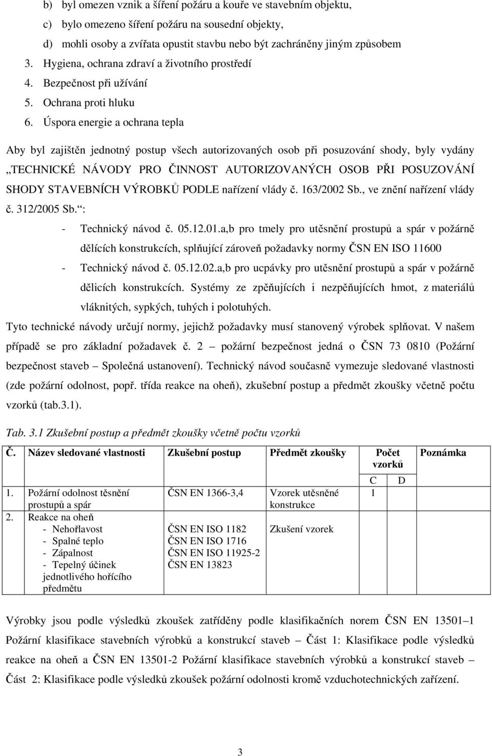 Úspora energie a ochrana tepla Aby byl zajištěn jednotný postup všech autorizovaných osob při posuzování shody, byly vydány TECHNICKÉ NÁVODY PRO ČINNOST AUTORIZOVANÝCH OSOB PŘI POSUZOVÁNÍ SHODY