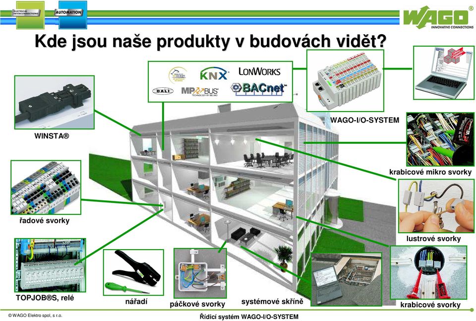 řadové svorky lustrové svorky TOPJOB S, relé