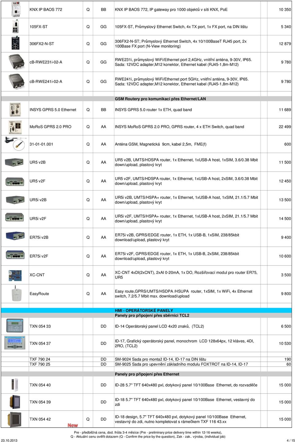 IP65. Sada: 12VDC adapter,m12 konektor, Ethernet kabel (RJ45-1,8m-M12) 9 780 cb-rwe241i-02-a Q GG RWE241i, průmyslový WiFi/Ethernet port 5GHz, vnitřní anténa, 9-0V, IP65.