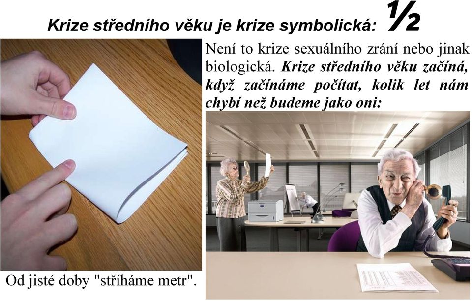 Krize středního věku začíná, když začínáme počítat,