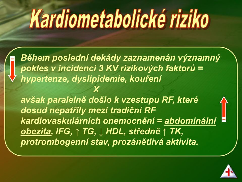 RF, které dosud nepatřily mezi tradiční RF kardiovaskulárních onemocnění =