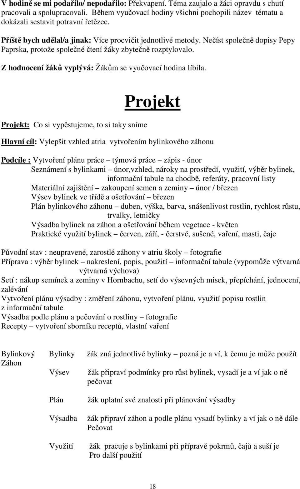 Nečíst společně dopisy Pepy Paprska, protože společné čtení žáky zbytečně rozptylovalo. Z hodnocení žáků vyplývá: Žákům se vyučovací hodina líbila.