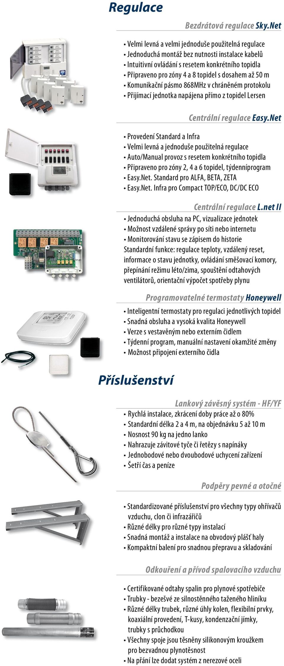 50 m Komunikační pásmo 868MHz v chráněném protokolu Přijímací jednotka napájena přímo z topidel Lersen Provedení Standard a Infra Velmi levná a jednoduše použitelná regulace Auto/Manual provoz s