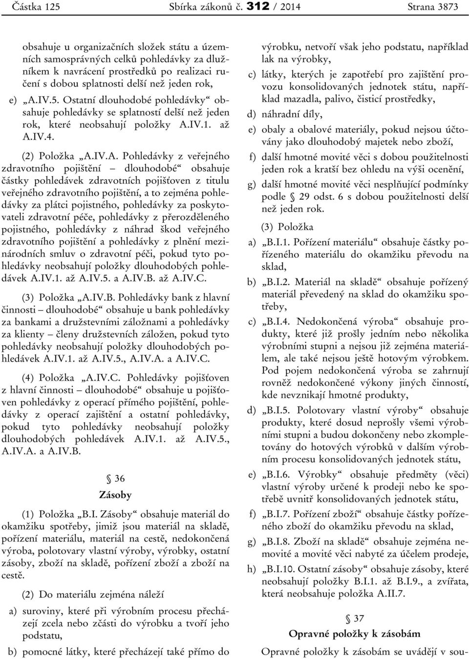 e) A.IV.5. Ostatní dlouhodobé pohledávky obsahuje pohledávky se splatností delší než jeden rok, které neobsahují položky A.IV.1. až A.IV.4. (2) Položka A.IV.A. Pohledávky z veřejného zdravotního