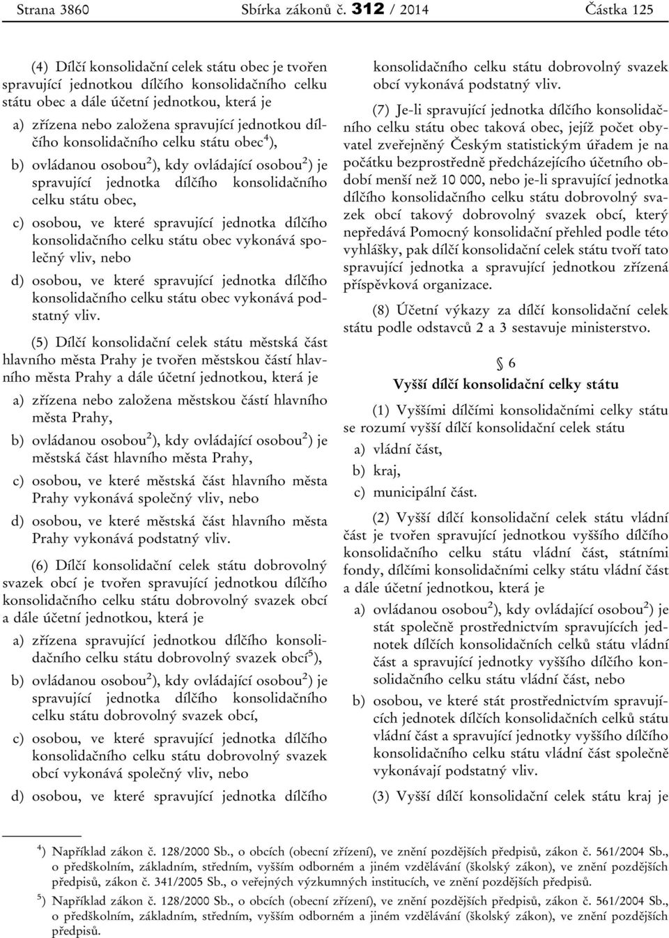 spravující jednotkou dílčího konsolidačního celku státu obec 4 ), b) ovládanou osobou 2 ), kdy ovládající osobou 2 ) je spravující jednotka dílčího konsolidačního celku státu obec, c) osobou, ve