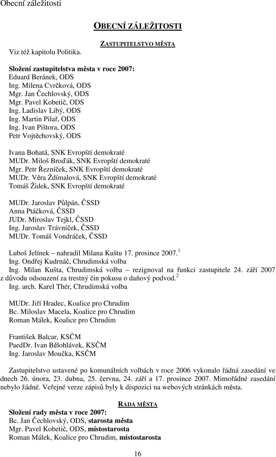 Miloš Broďák, SNK Evropští demokraté Mgr. Petr Řezníček, SNK Evropští demokraté MUDr. Věra Ždímalová, SNK Evropští demokraté Tomáš Židek, SNK Evropští demokraté MUDr.