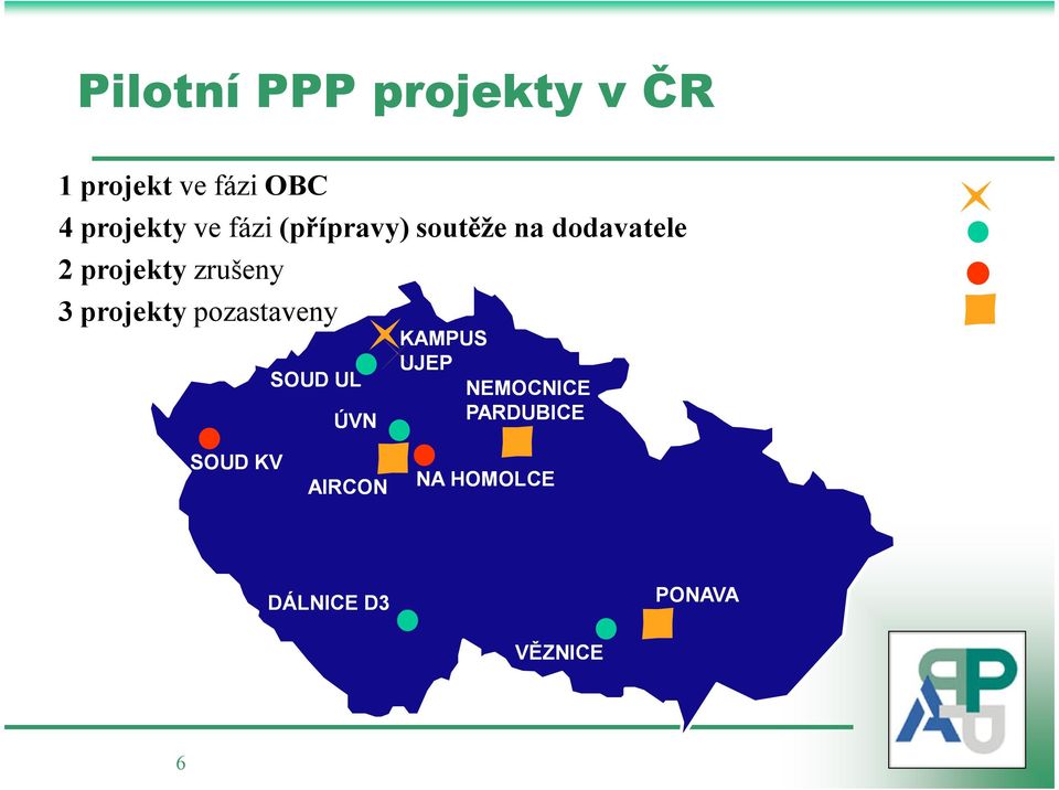 3 projekty pozastaveny SOUD UL ÚVN KAMPUS UJEP NEMOCNICE