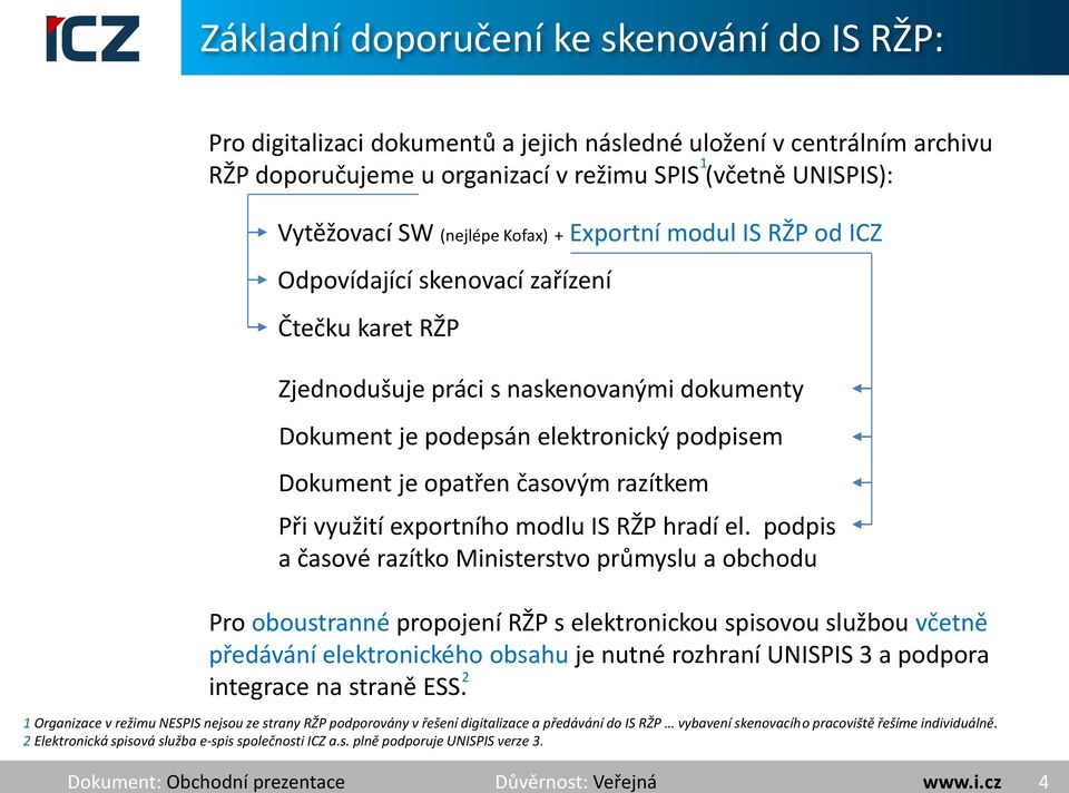 opatřen časovým razítkem Při využití exportního modlu IS RŽP hradí el.