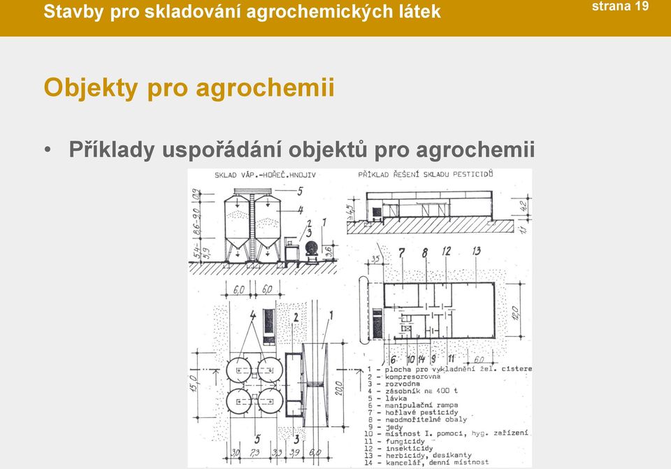 19 Objekty pro agrochemii