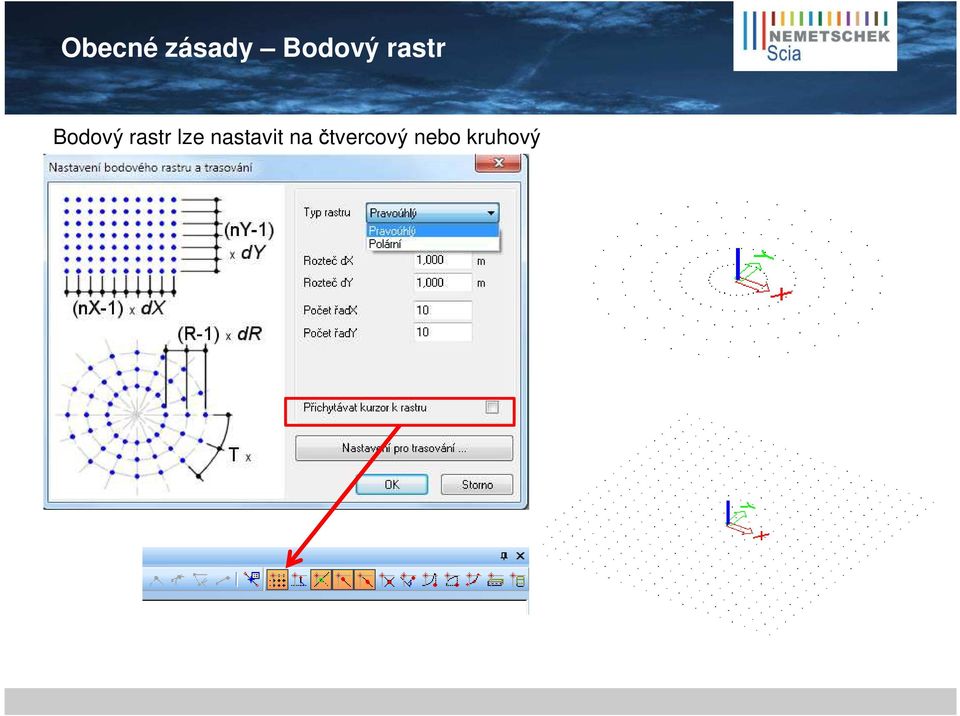 rastr lze nastavit