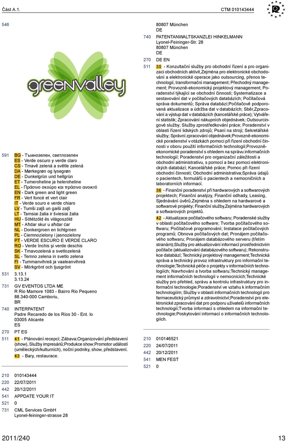 EL - Πράσινο σκούρο και πράσινο ανοικτό EN - Dark green and light green FR - Vert foncé et vert clair IT - Verde scuro e verde chiaro LV - Tumši zaļš un gaiši zaļš LT - Tamsiai žalia ir šviesiai