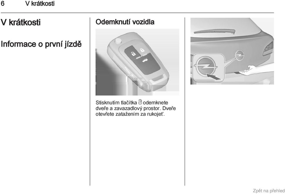 Stisknutím tlačítka c odemknete dveře a