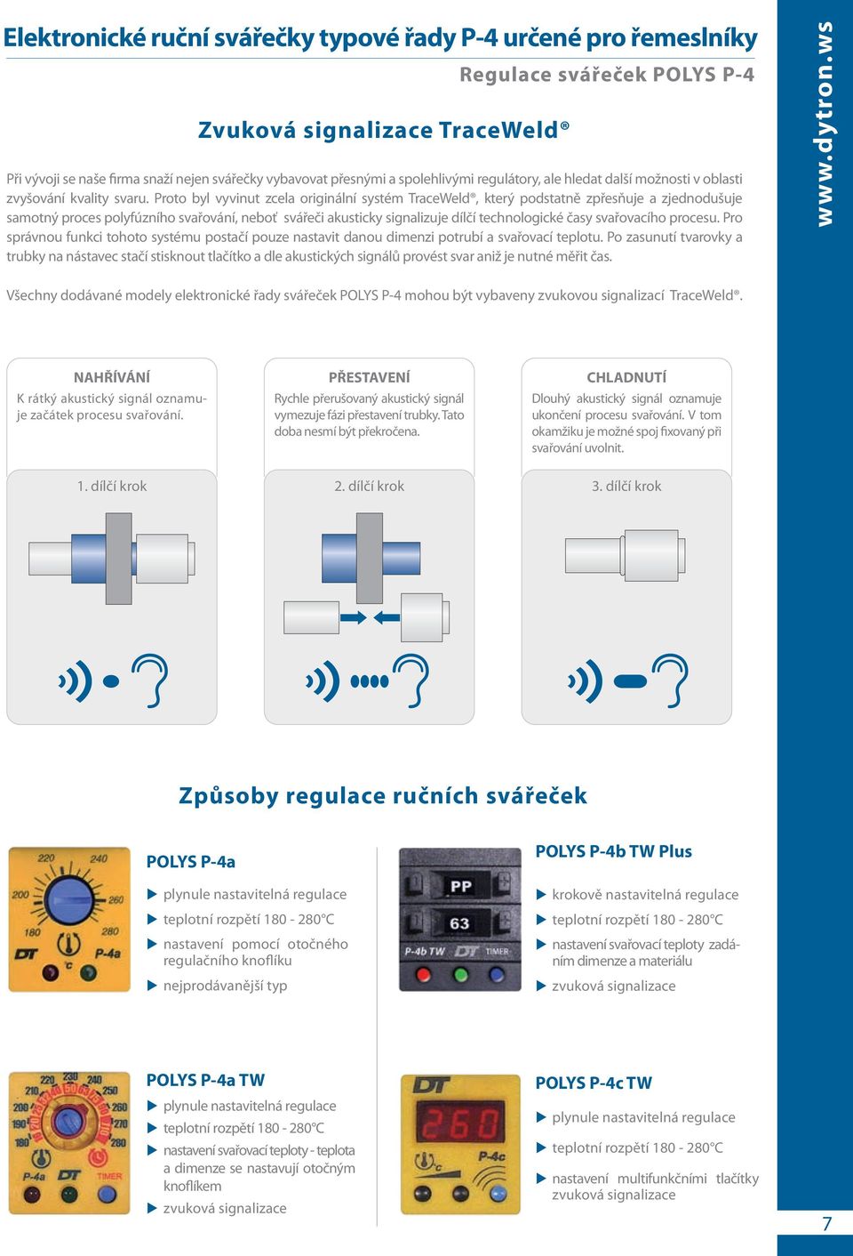 Proto byl vyvinut zcela originální systém TraceWeld, který podstatně zpřesňuje a zjednodušuje samotný proces polyfúzního svařování, neboť svářeči akusticky signalizuje dílčí technologické časy