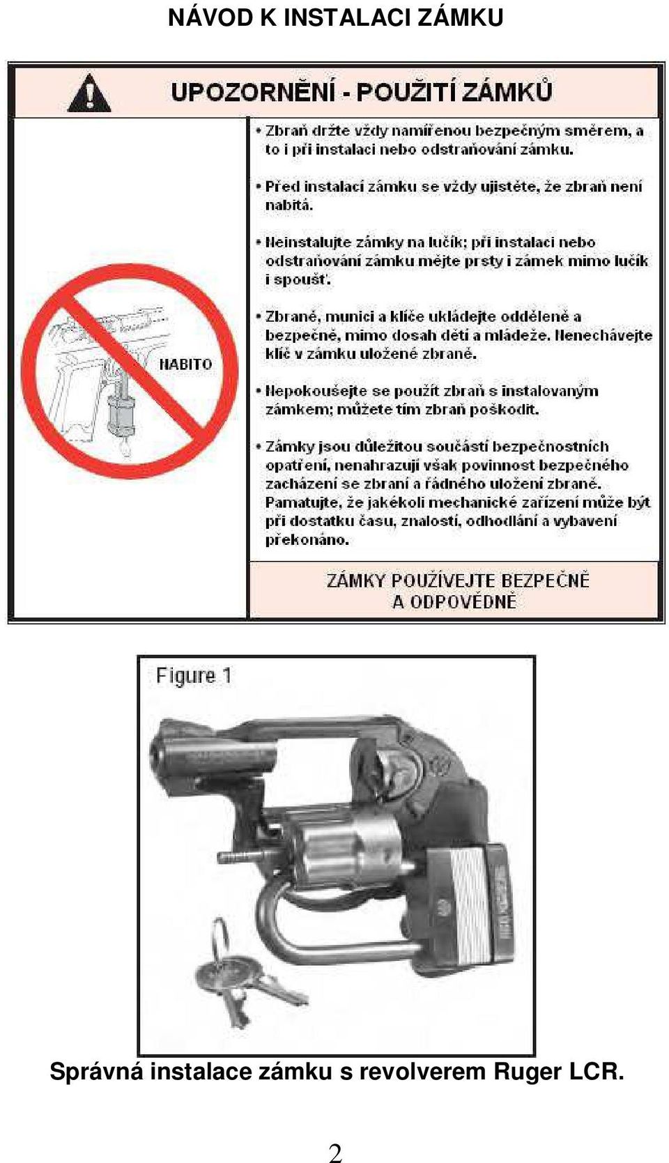 instalace zámku s