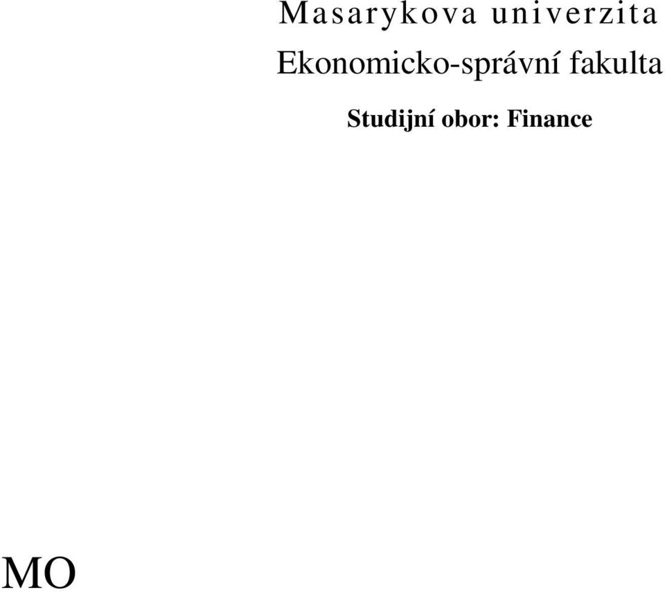 regular investing and saving in the Czech Republic Diplomová práce Vedoucí