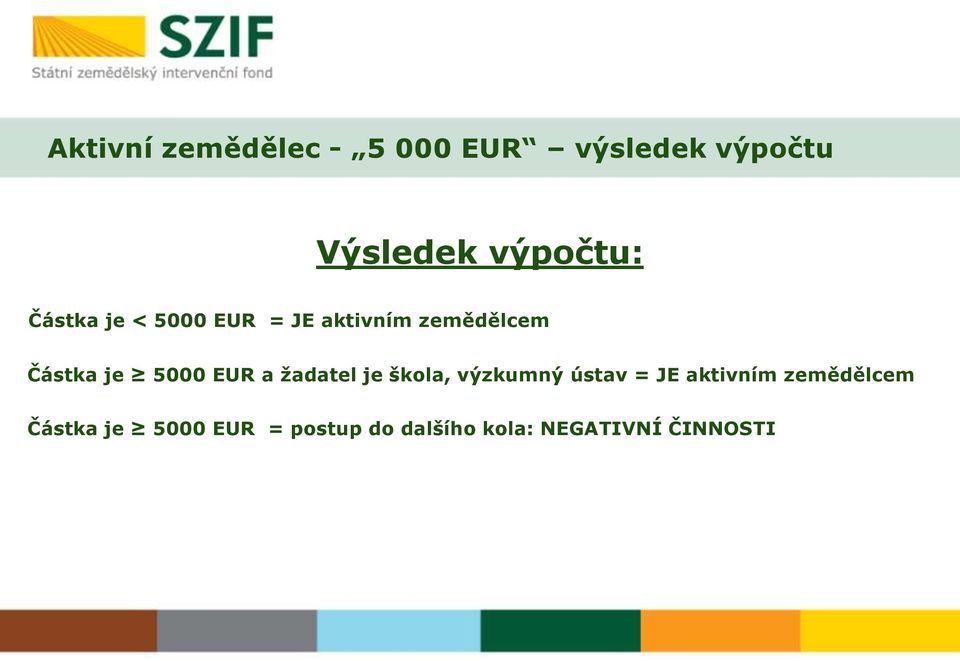 je 5000 EUR a žadatel je škola, výzkumný ústav = JE aktivním