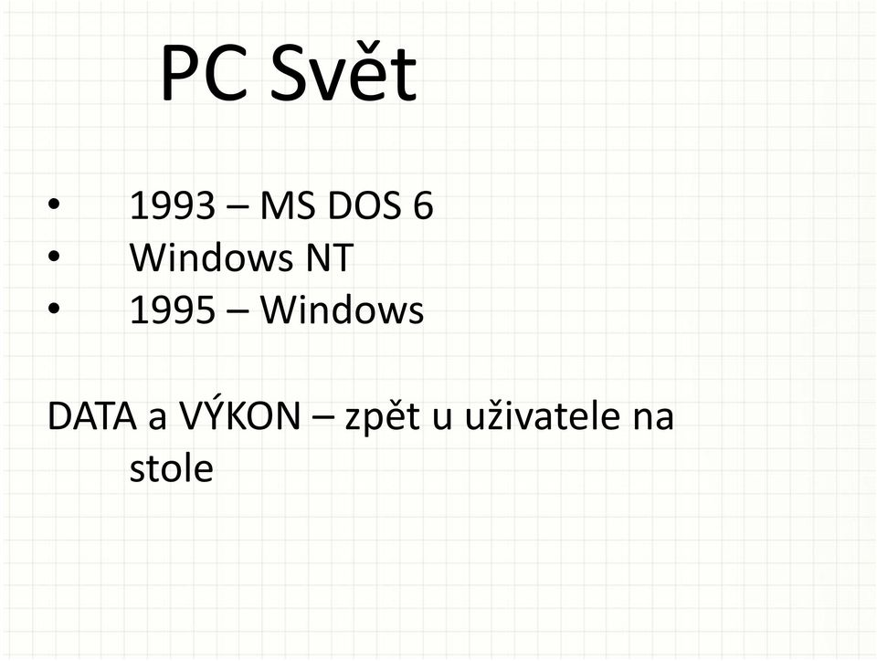 Windows DATA a VÝKON