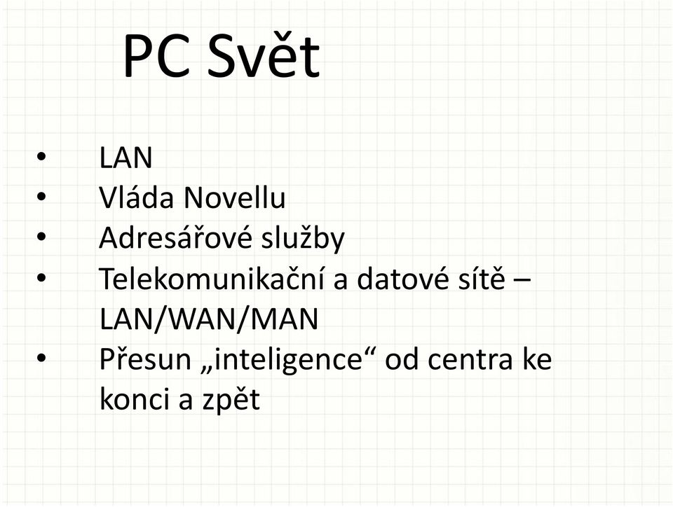 Telekomunikační a datové sítě