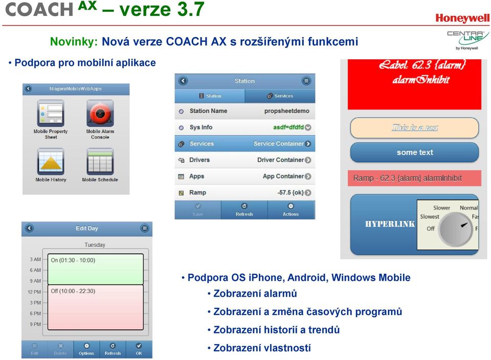 Podpora pro mobilní aplikace Podpora OS iphone, Android,