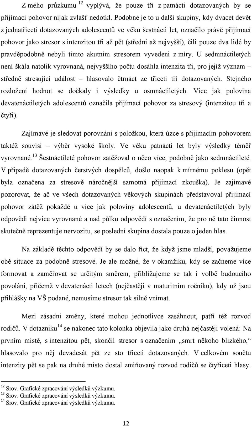 nejvyšší), čili pouze dva lidé by pravděpodobně nebyli tímto akutním stresorem vyvedeni z míry.